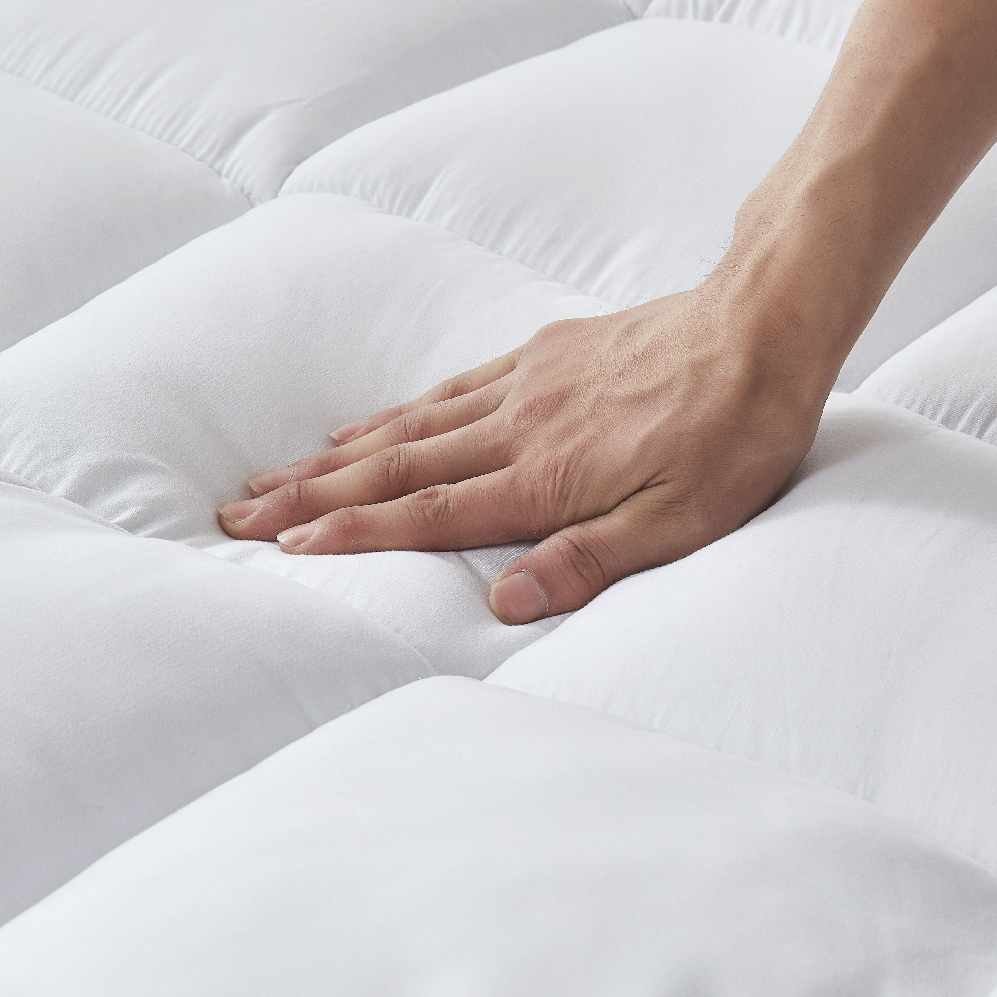 Allensville Extra Thick Mattress Topper 8 21Inch Mattress Plush Soft Mattress Topper for Back Pain Alwyn Home Bed Size King